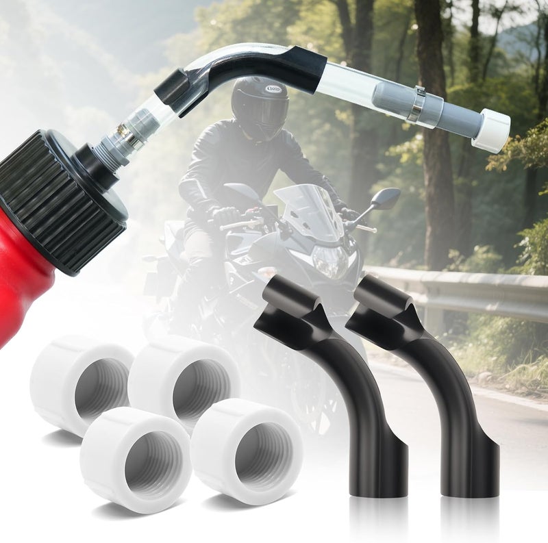 mapleza 4 Pcs Racing Fuel Hose Cap with 2 PCS Hose Bender Compatible with VP JEGS Scribner 3/5/5.5 Gallon Jugs Hoses Heavy-Duty Dust-Proof Replacement Kit for Fuel Containers - Image 4